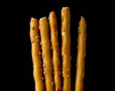 Susamlı kraker, pipet, çubuk kraker.