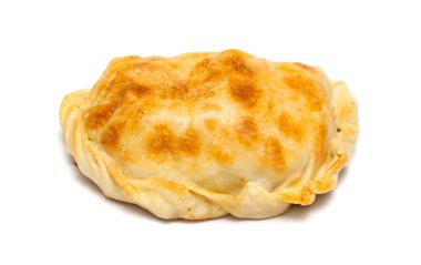 Kızarmış turta, yiyecek, beyaz arka planda..