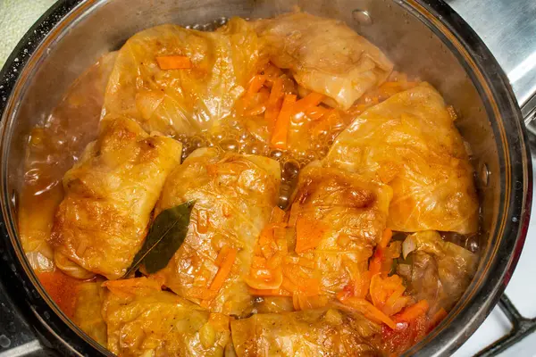 Cabbage Rolls Cabbage Meat Cooking — Stock Photo, Image