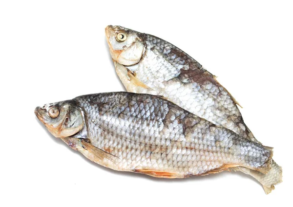 Vobla Pescado Salado Seco Sobre Fondo Blanco — Foto de Stock