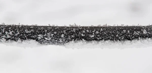 Valla Metálica Naturaleza Invernal —  Fotos de Stock