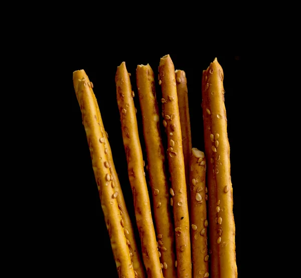 Sesame Cracker Straws Sticks Crackers — Stock Photo, Image