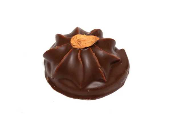 Печенье Конфеты Шоколад Белом Фоне — стоковое фото