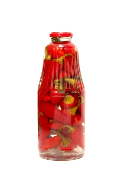 Glass Bottle Red Chili — Stock Photo, Image