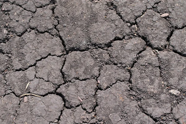 Zwarte Aarde Met Grote Scheuren Achtergrond — Stockfoto