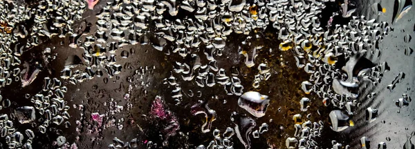 Abstractie Van Een Druppel Water Glas Achtergrond — Stockfoto