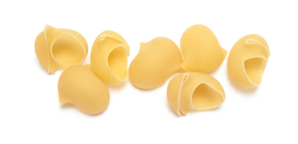 Conchiglia Pasta Sfondo Bianco — Foto Stock