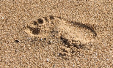 ıslak kum ayak izi
