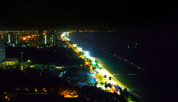 Paisaje urbano de Pattaya por la noche — Foto de Stock