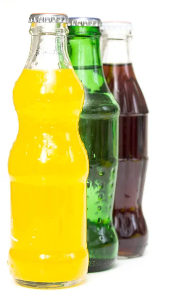 İzole soda şişeleri — Stok fotoğraf