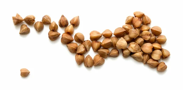 Cereali di grano saraceno isolati — Foto Stock