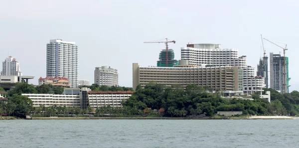 Uitzicht vanaf de zee in Pattaya — Stockfoto