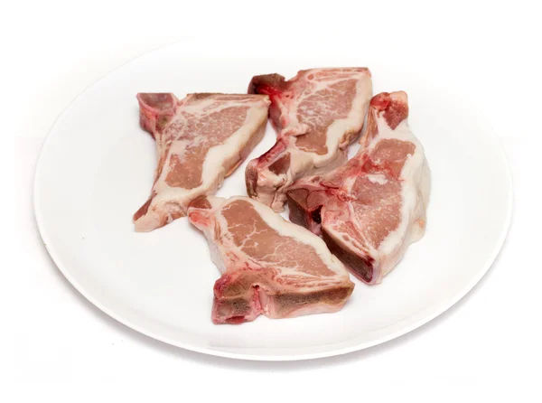 白豚肉スライス — ストック写真
