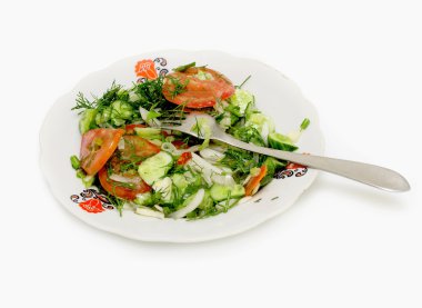 Tabakta sebze salatası