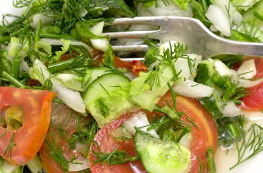 Tabakta sebze salatası