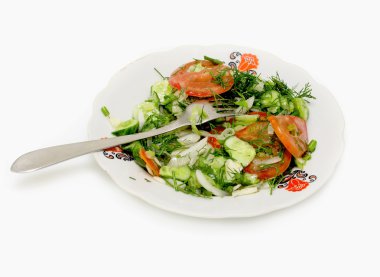 Taze sebze salatası.