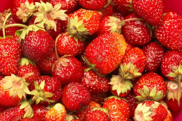 Fundo de morango vermelho — Fotografia de Stock