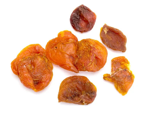 Apricots dried on a white — Stock Photo, Image