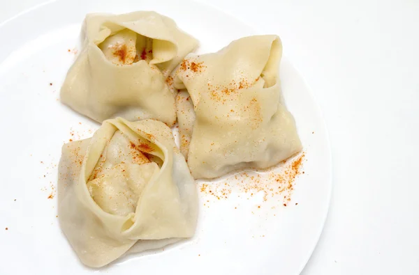 Färska frysta dumplings — Stockfoto