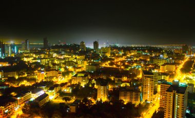 Pattaya cityscape alacakaranlıkta