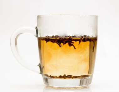 Şeffaf bir bardak çay