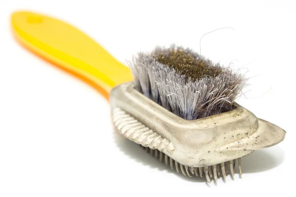 Old brush for shoe — Stock Photo, Image