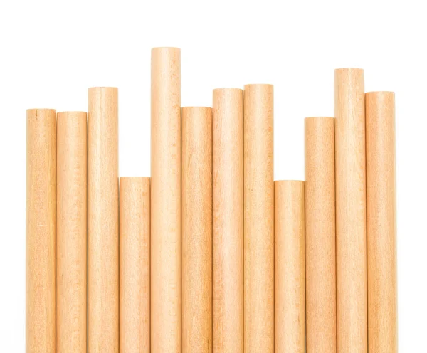 Wooden pencils isolated — Stock Photo, Image