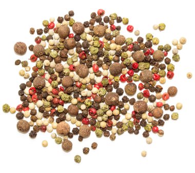 Beyaz üzerine yuvarlak biber