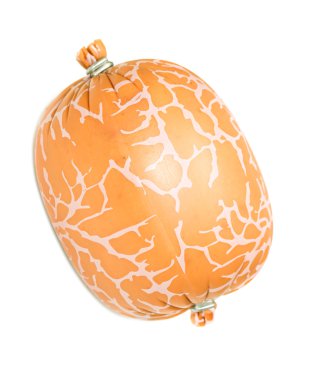 Bir beyaz üzerine pişmiş sosis