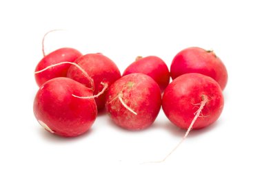 Bir beyaz üzerine kırmızı turp