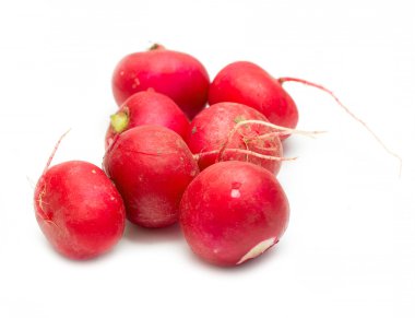 Bir beyaz üzerine kırmızı turp