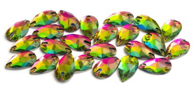 Renkli kristal kolye