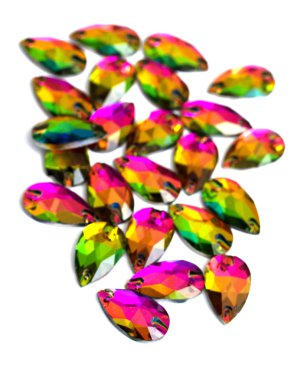 Renkli kristal kolye