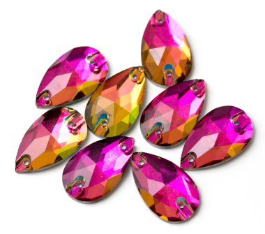 Renkli kristal kolye