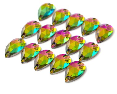 Renkli kristal kolye