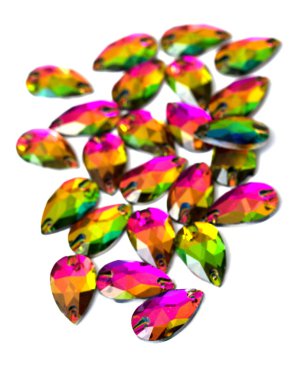 Renkli kristal kolye