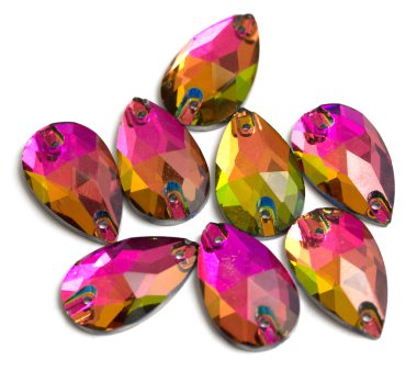 Renkli kristal kolye