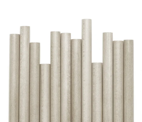 Wooden pencils on white — Stock Photo, Image