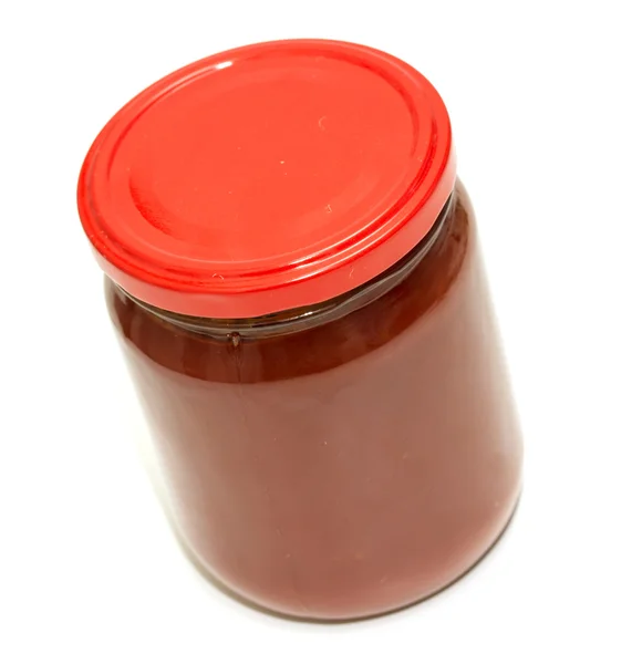 Jar with tomato juice — Stock Photo, Image