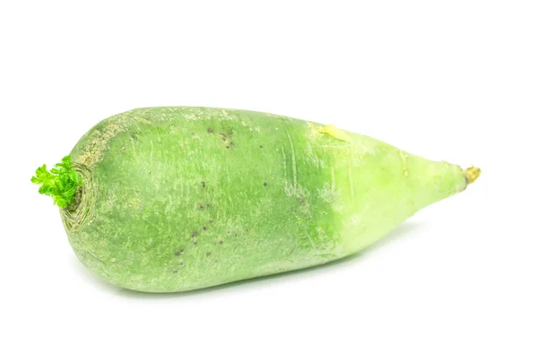 Rabanete verde em branco — Fotografia de Stock