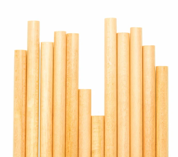 Wooden pencils isolated — Stock Photo, Image