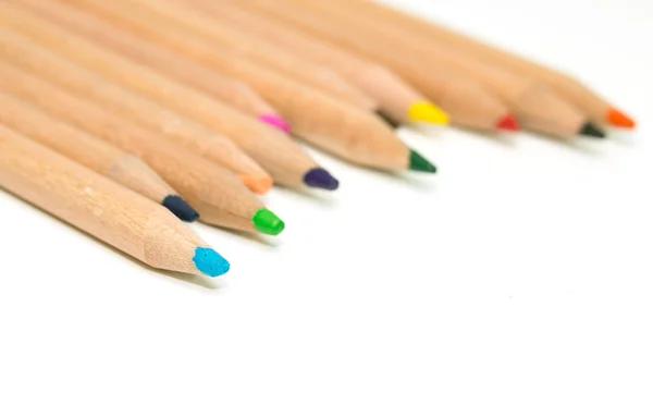 Houten potloden geïsoleerd — Stockfoto