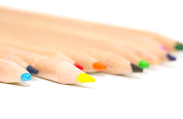 Wooden pencils isolated