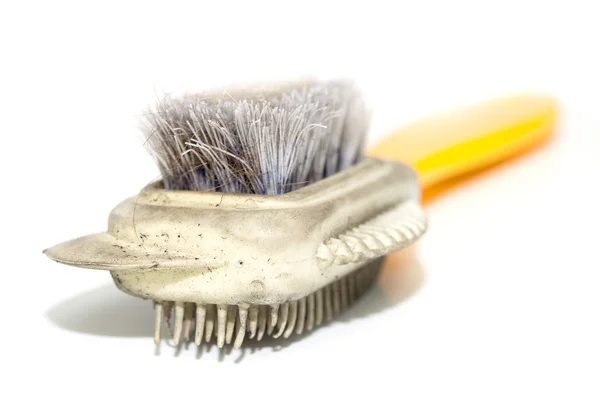 Old brush for shoe — Stock Photo, Image