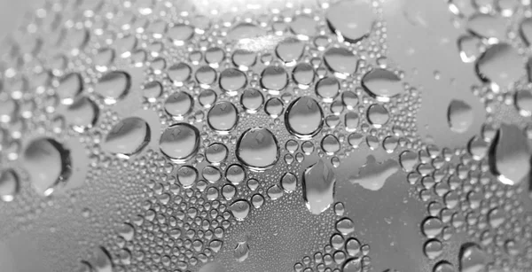 Drops of water on glass — Stock Photo, Image