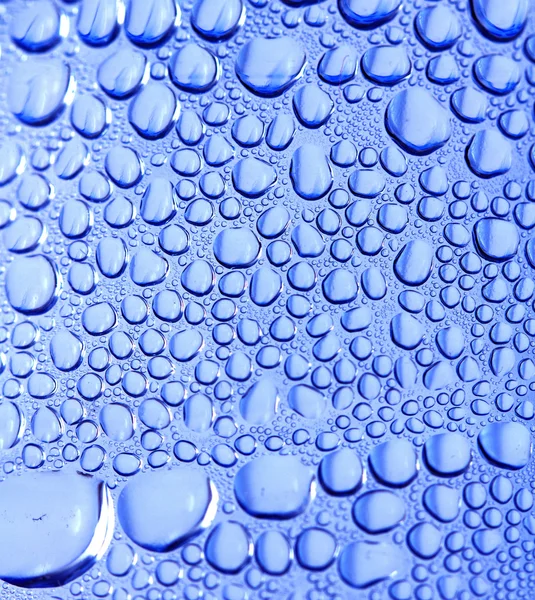 Gotas de água em vidro — Fotografia de Stock