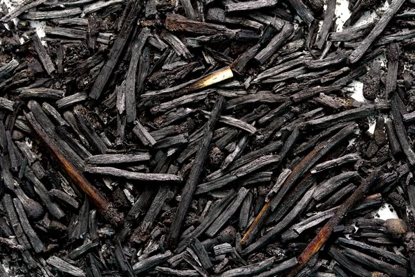Black ash on white — Stock Photo, Image
