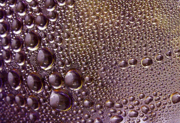 Gotas de água em vidro — Fotografia de Stock