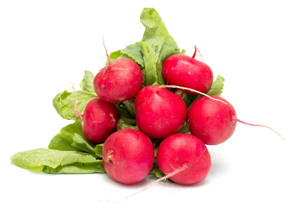 Red radish with green leaves — Stock Photo, Image