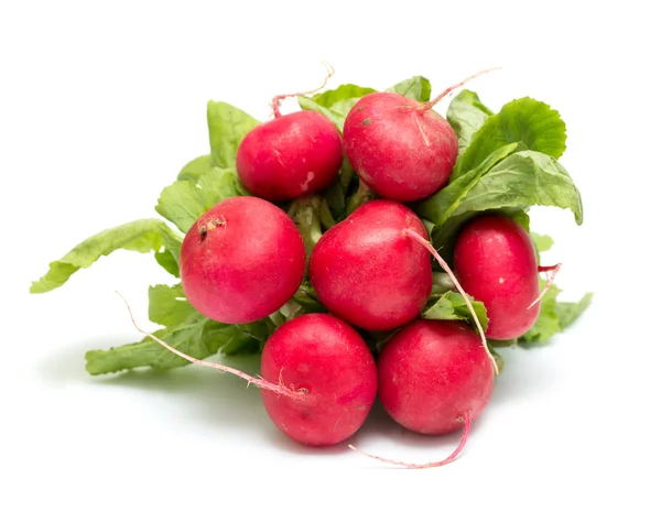 Red radish with green leaves — Stock Photo, Image